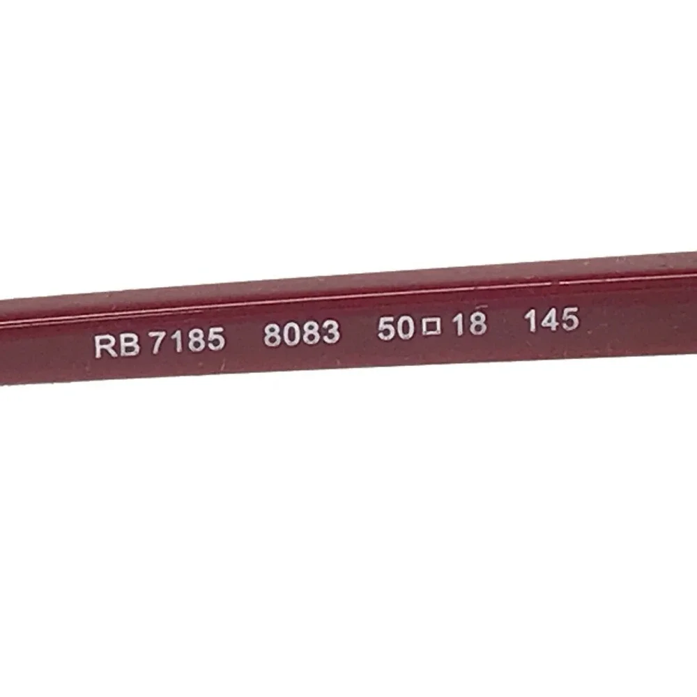 Ray-Ban Eyeglasses Frames RB7185 8083 Clear Gray Red Square Full Rim 50-18-145